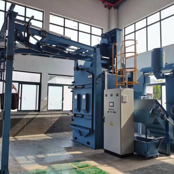 打砂除锈机设备_悬链除锈砂机打磨视频_悬链打砂除锈机