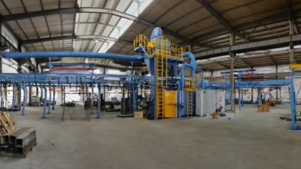 铝模抛丸机工作原理_铝模板抛丸除锈机_铝模板抛丸清理视频