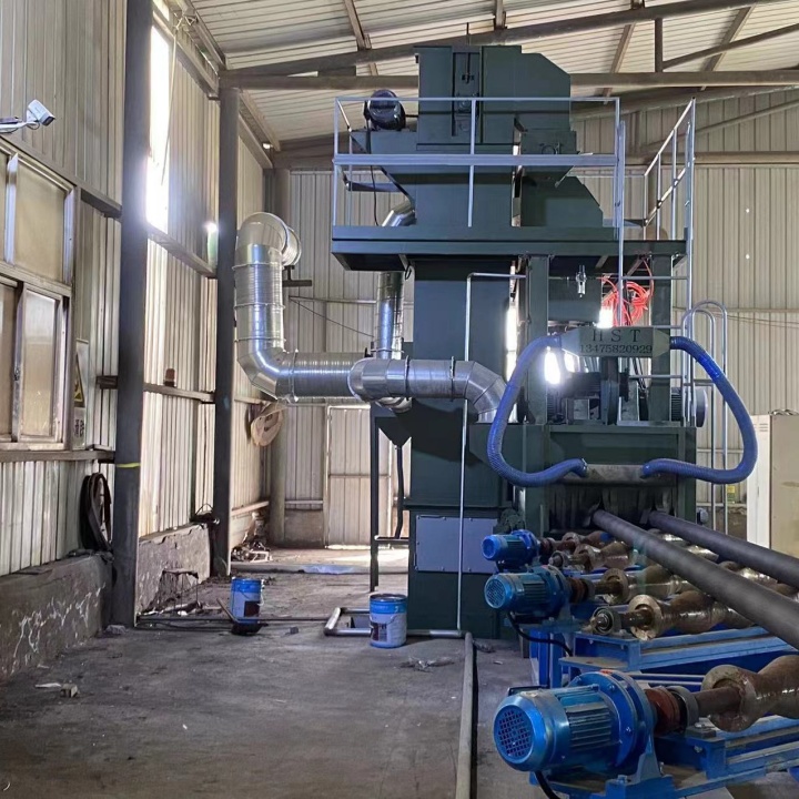 沙子除锈机_除锈打砂机设备_课桌椅打砂除锈机