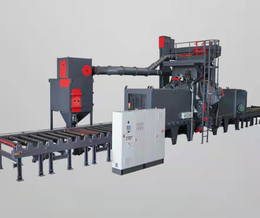 除锈抛丸机操作步骤视频_抛丸除锈机工作视频_连续悬链抛丸除锈机